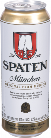 Пиво Spaten Munchen 0,5 л з/б Hell