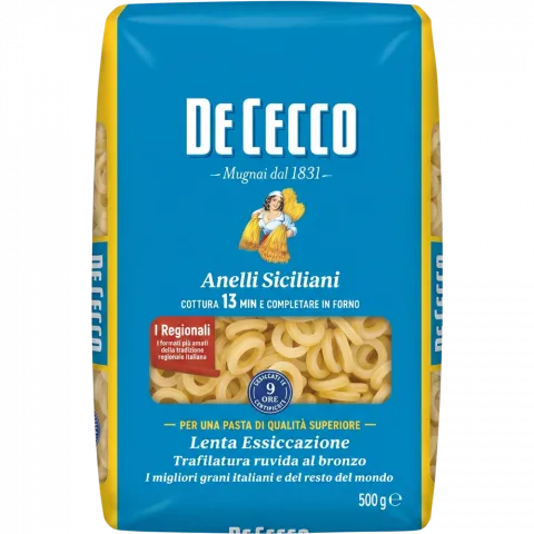 Макарони DE CECCO 179 Анеллі сициліані 500г И790 (Італія)