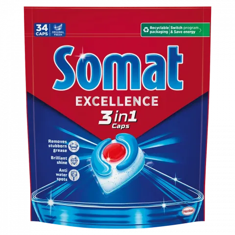 Капсули д/посудом. машин Somat Excellence 3 in 1 34 шт.
