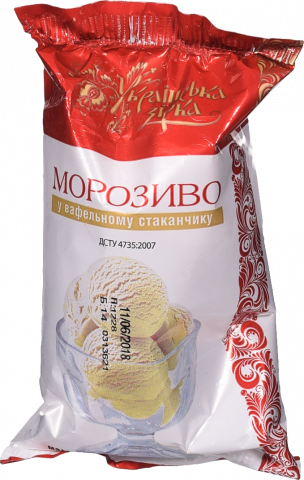 Морозиво Українська зірка 60 г у вафельному стаканчику