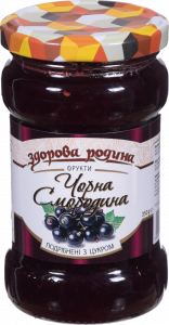 Конс Чорна смородина Здорова родина 350 г скл. Перетерта з цукром