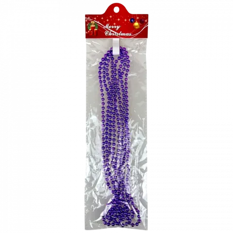 Намисто на ялинку 6мм2,7м фіолетове арт. XYA04-2.7M 9245 И716