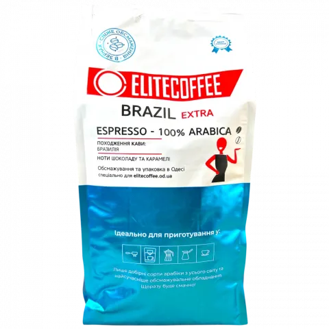 Кава EliteCoffee 1 кг зерн. Brazil Extra