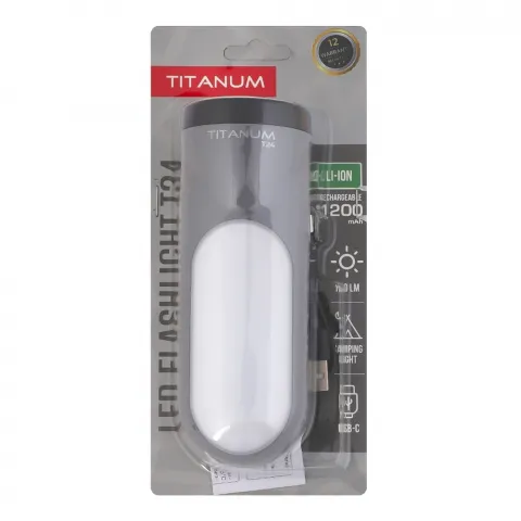 Ліхтарик Titanum світлодіодний акум. TLF-T24 150Lm gray
