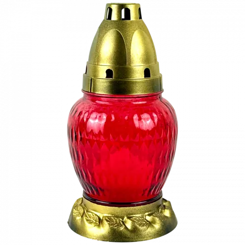 Лампадка скляна з свічкою 16,5-18 см 1811