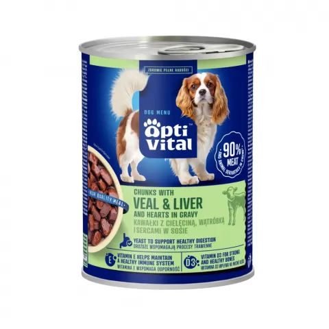 Корм д/собак OPTIVITAL 415г телятина (Польща) И508