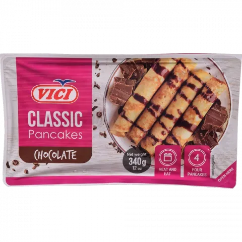 Млинці Vici 340 г з шоколадною начинкою