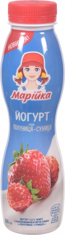 Йогурт Марійка 1,5 260 г пл. Полуниця-суниця