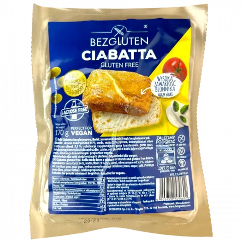 Хліб Bezgluten 170 г Чіабата без глютену И602 (Польща)