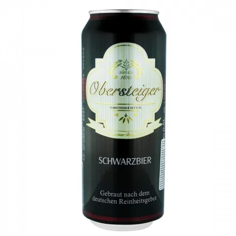 Пиво Obersteiger Schwarzbier 0,5 з/б темне 4,5 И220