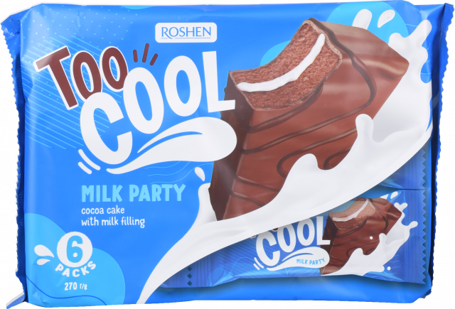 Тістечка Рошен 270 г Too Cool Milk Party