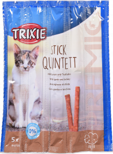 Ласощі Trixie Premio Quadro-Sticks д/котів 4х5 г палички ягня/індичка