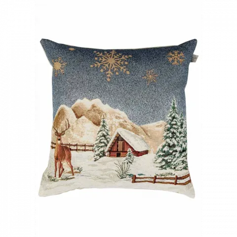 Подушка Прованс декоративна 45х45 см Блакитне сяйво Олень
