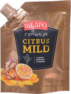 Гірчиця Щедро 120 г д/пак. Citrus mild