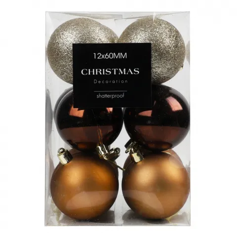 Набір кулі різдв. 12 шт 60мм AVS100640 И915 (КІН)