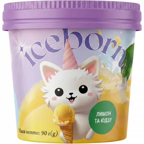 Морозиво Iceborn 90 г сорбет Лимон та юдзу