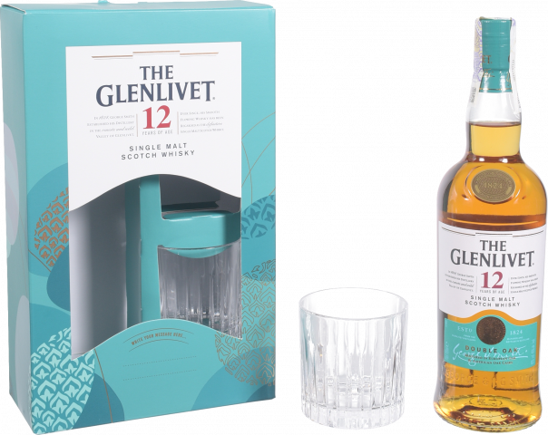 Набір Віскі The Glenlivet 0,7 л 40 12 років +2 склян.