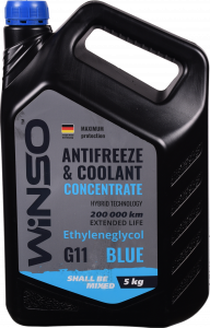Антифриз концентрат Winso 5 кг Blue G11