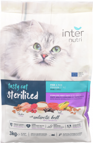 Корм д/котів Internutri Tasty Sterilized 3 кг збалансований для кастрованих котів усіх порід