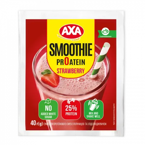 Суміш д/протеїнового смузі АХА 40 г з полуницею