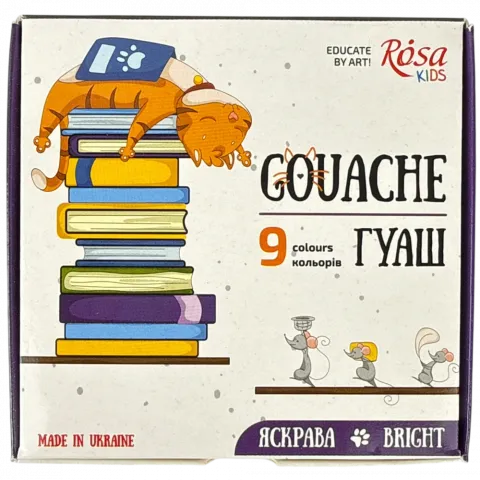 Набір Фарб Гуаш Rosa Cats 9 шт. 10мл 301102