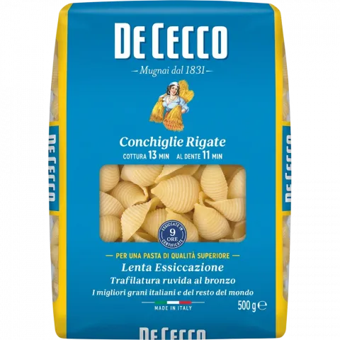 Макарони DE CECCO 50 Конкільє рігате 500г И502 (Італія)