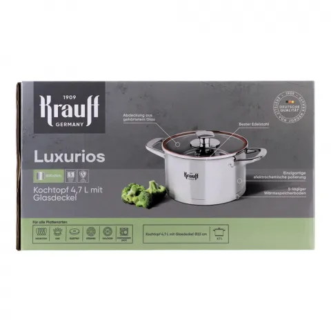 Каструля зі скл. криш. Krauff 4,7 л 22 см 26-238-070