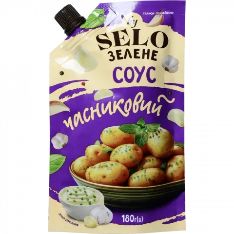 Соус Selo Зелене 180 г д/пак. Часниковий
