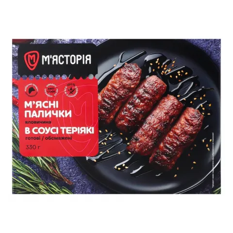 М`ясні палички М`ясторія 330 г в соусі Теріяки