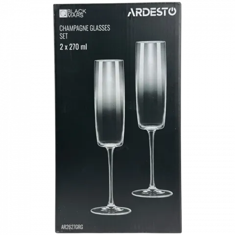 Набір келихів д/шамп. Ardesto 270мл 2шт. сірий AR2627GRG
