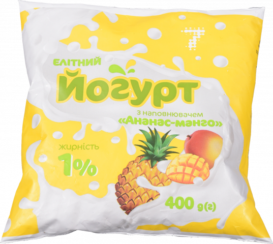 Йогурт 7` 400 г 1 п/е Ананас-манго`