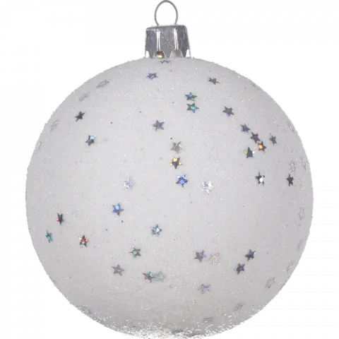 Прикраса ялинкова Куля пластик Зірочка 80 мм 2302