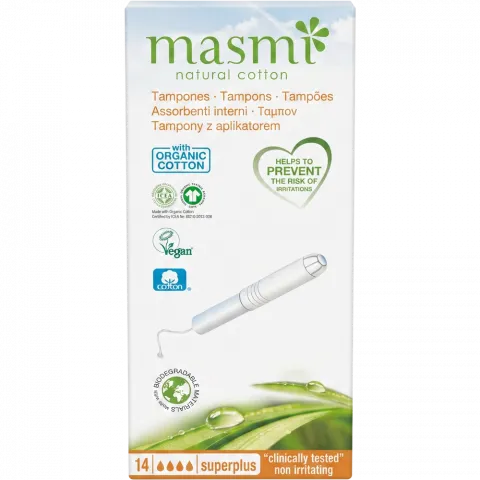Тампони Masmi 14 шт. орган. Super Plus з аплікатором