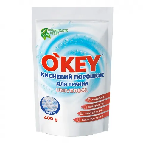 Порошок O`Key 400 г д/пак. кисневий