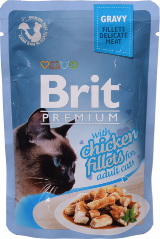 Корм д/котів Brit Premium Cat 85 г пауч філе курки в соусі 111250/524