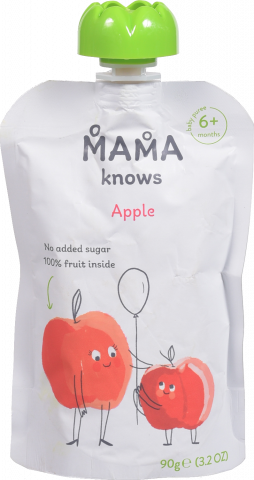 Пюре Mama knows 90 г д/пак. яблуко без цукру