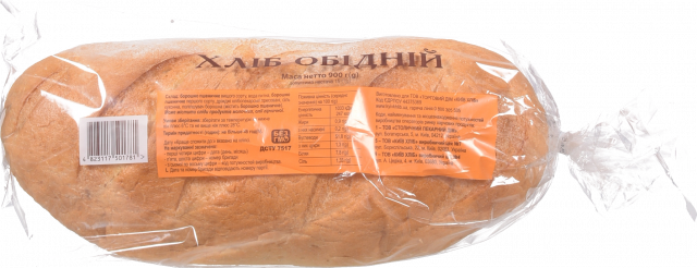 Хліб КХ Обідній 900 г упак.
