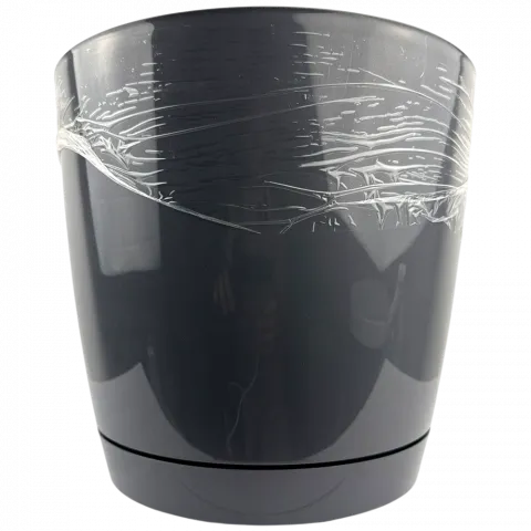 Горщик д/квітів PP Coubi RoundP 28 см графіт DUOP280-426U И883 (Польща)