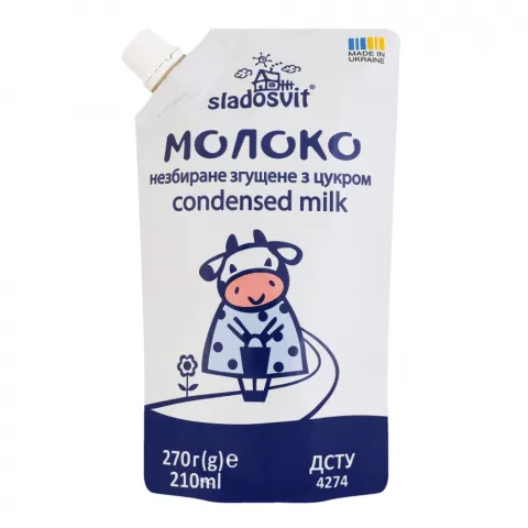 Молоко згущ. Сладосвіт 8,5 270 г д/пак Чорнобаївське