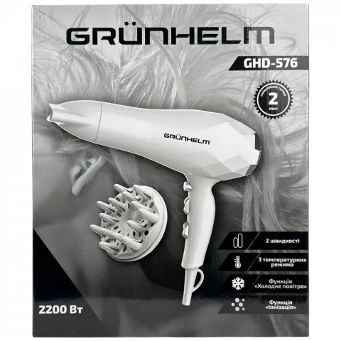 Фен Grunhelm 2200 Вт GHD-576 94187