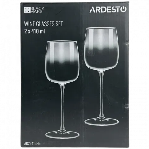 Набір келихів д/вина Ardesto 410мл 2шт. сірий AR2641GRG
