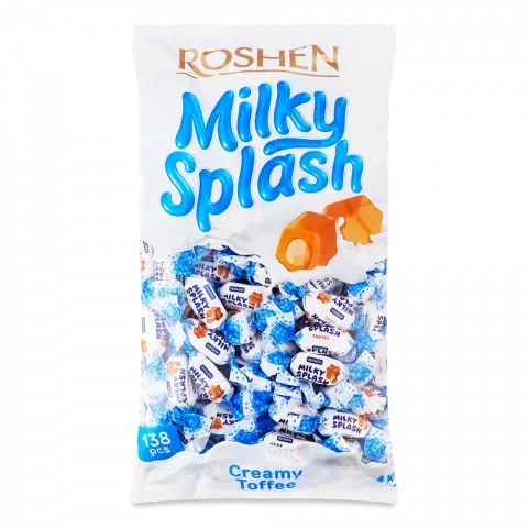 Цукерки Рошен Milky Splash з молоч. начин. ваг.