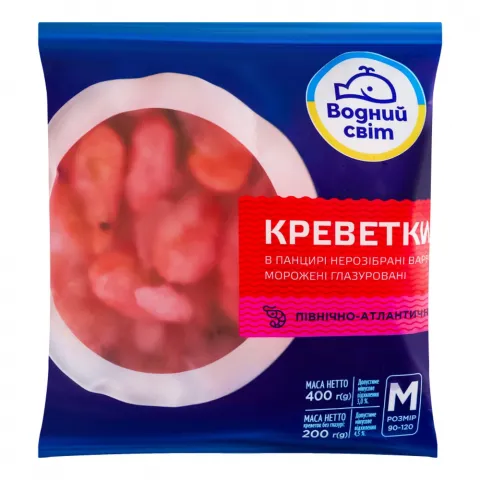 Креветка Водний Світ М 90/120 400 г