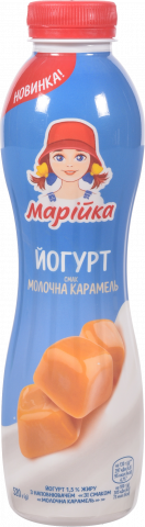 Йогурт Марійка 1,5 520 г пл. Молочна карамель