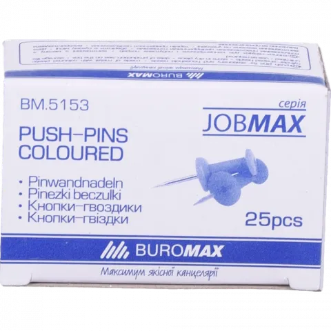 Кнопки-цвяшки 25 шт. кольорові BM.5153