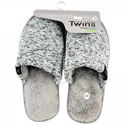 Капці дом. чол. Twins melange білі р.42/42 13312