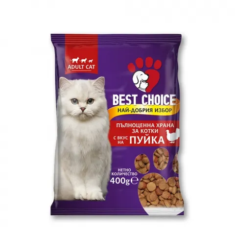Корм д/котів Best Choice з індичкою 400г И927