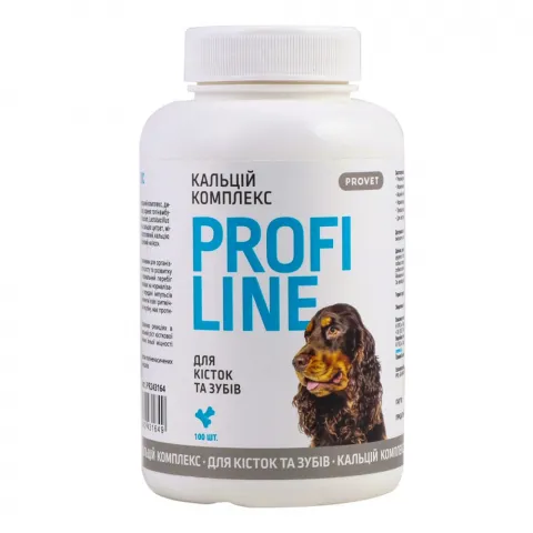 Вітаміни д/собак Provet PROFILINE КАЛЬЦІЙ 100 табл. комплекс д/кісток та зубів