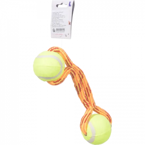 Іграшка для собак Мотузка+ м`яч жовті 30х6,5х6,5 см 491012440, И945 (КІН)