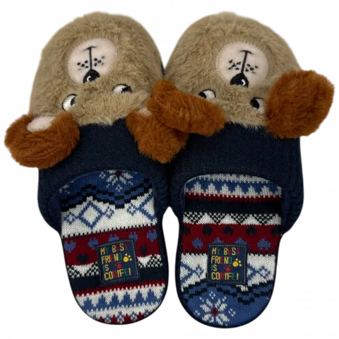 Капці домашні Corifei дит. арт. DS-32576 Ведмедик(блакит/рожеві)И762